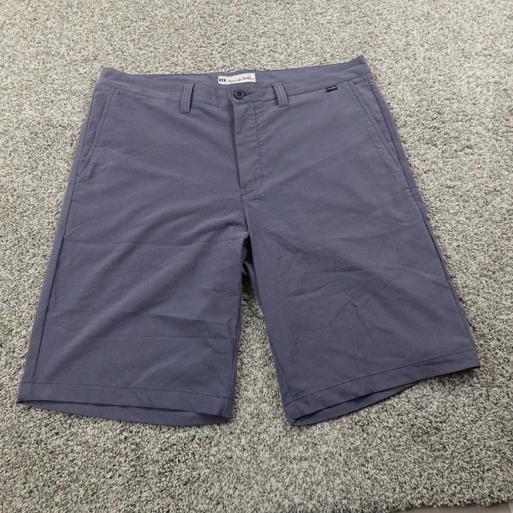 Travis Mathew Shorts Mens 38 Blue Chino Golf Performance Athletic Stretch Flex